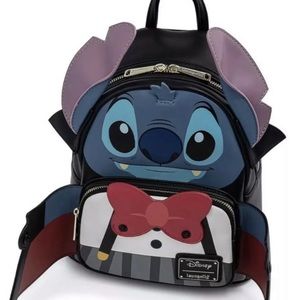 Disney Loungefly Vampire Stitch Bowtie Mini Backpack